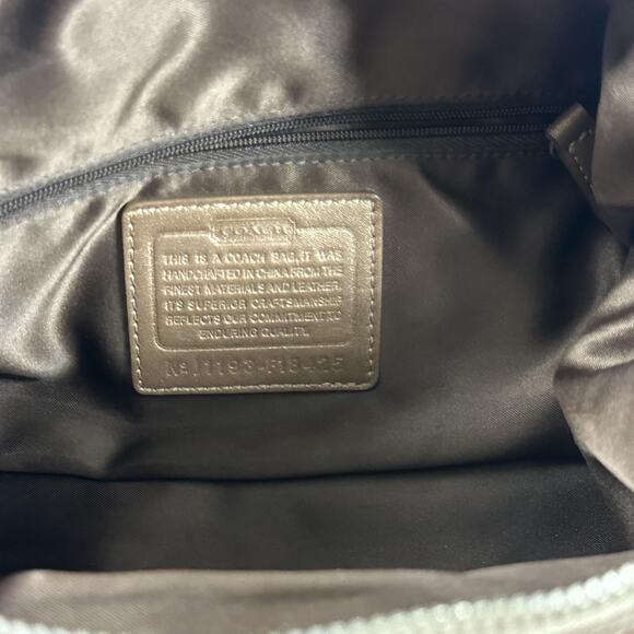 Coach Ashley Signature Satchel Handbag Purse Khaki Brown Colorway Casual Work - Picture 10 of 14